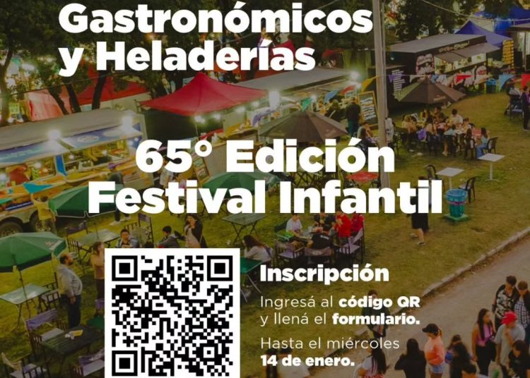 Convocan a puestos gastronómicos para la 65° edición del Festival Infantil