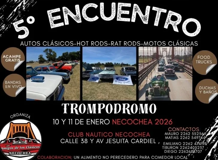 Todo listo para 5º Encuentro de “Los Amigos de los Clásicos” en Necochea
