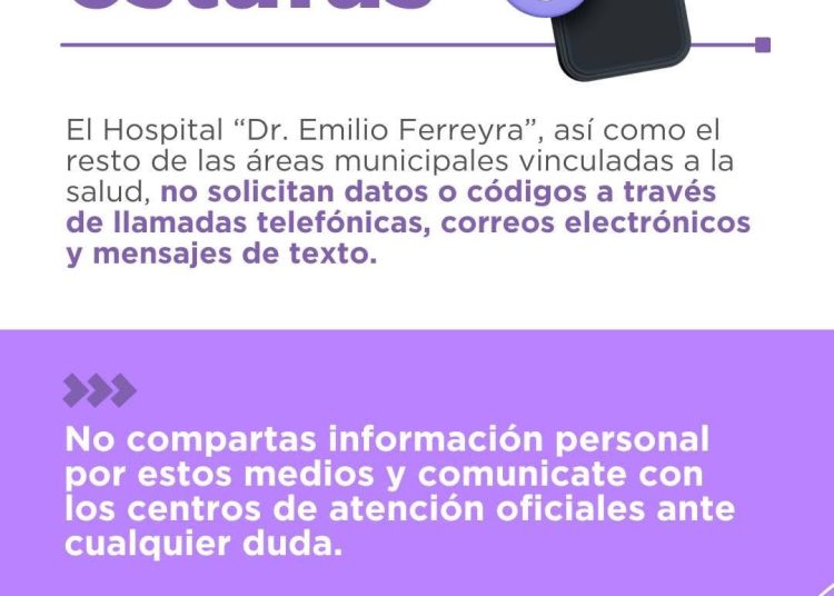 «Cuidado con las estafas», renovado mensaje del área de Salud de la comuna de Necochea