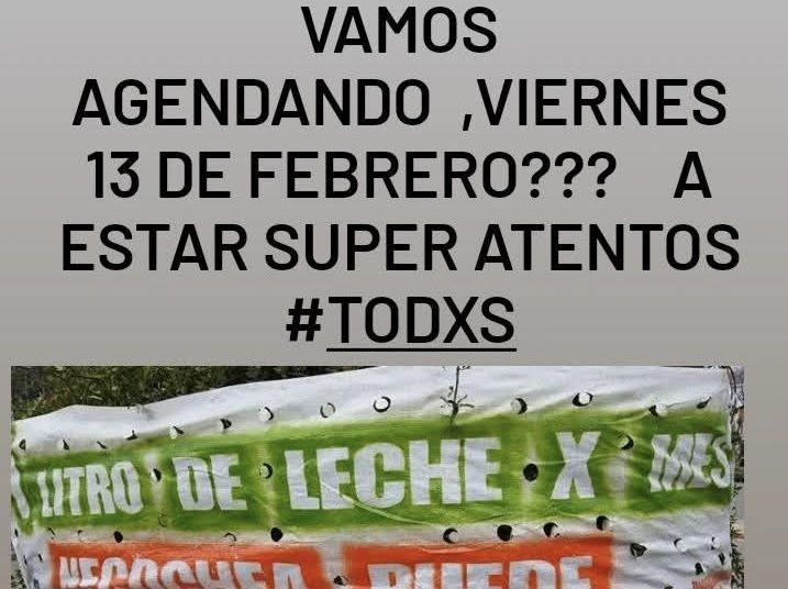 Para agendar: viernes 13, la colecta de 1 Litro de Leche por Mes, Necochea puede