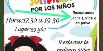 Este viernes se realizará la primera colecta 2026 de 1 Litro de Leche por Mes