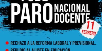 Docentes anuncian un paro nacional para este miércoles 11 de febrero