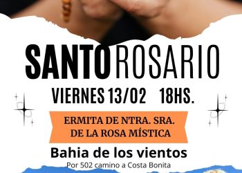 Se invita a rezar este viernes 13 a la Ermita en Bahía de los Vientos
