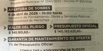 La Municipalidad llamó a licitación para la compra de luminarias del alumbrado público por más de 140.000.000 de pesos