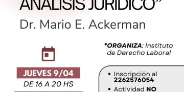 Charla sobre la “Ley de Modernización laboral” para abril en el Colegio de Abogados