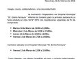 Horarios de atención esta semana de la feria de la Coop. del Hospital Emilio Ferreyra