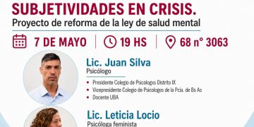 Nueva charla del ciclo “Construyendo Comunidad 2026” abordará la salud mental en el contexto actual