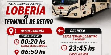 Desde el 19 de julio, Lobería volverá a tener conexión directa con Retiro y sumará destinos del Oeste bonaerense